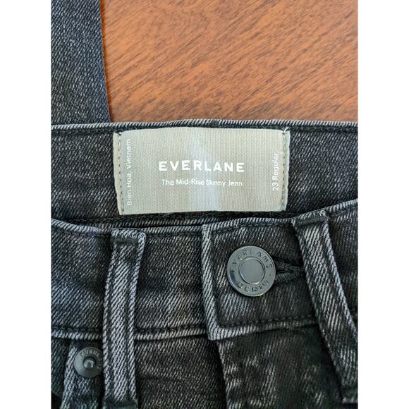 Everlane Skinny Jeans 23 Regular Washed Black Womens Mid Rise Stretch Slimming - Picture 5 of 11